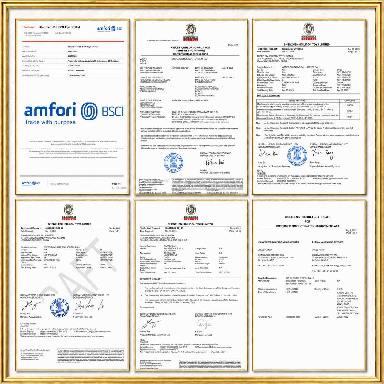 Factory certificates